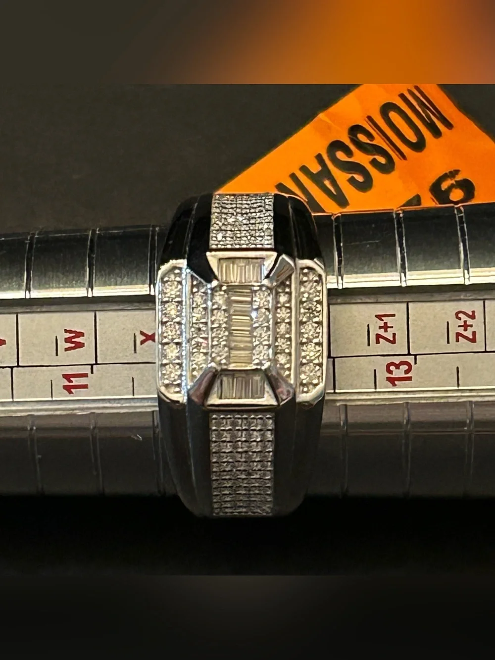 Men’s 5.60CTW Moissanite Multi-Row Multi-Cuts Statement Ring 925 Sterling Silver